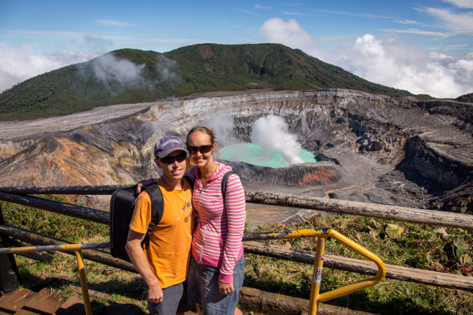 Landon and Alyssa at the Poas Volcano